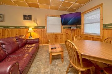 Relaxing Game Room Seating Ready for baord games and cards with family and friends!